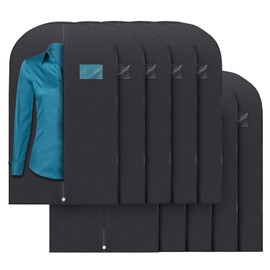 Plixio - Bolsas negras de 40 pulgadas para guardar ropa, trajes, vestidos y trajes de danza, incluye cierre y ventana transparente (paquete de 10)