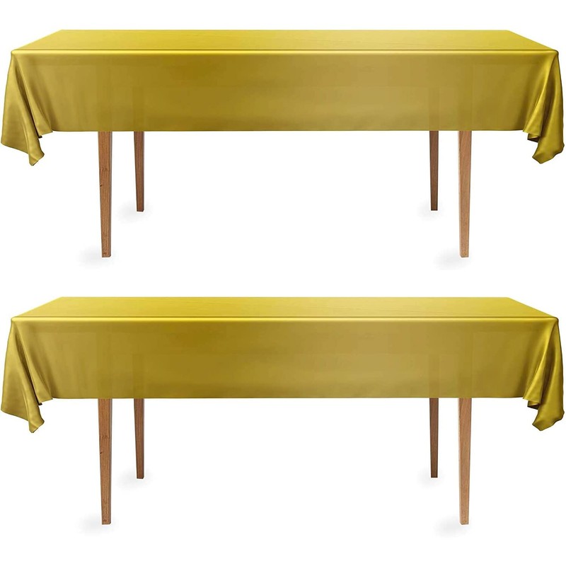 DecorRack 2 Rectangular Tablecloths BPA-Free Plastic, 54 x 108 inch,