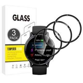 E-Hamii Screen Protector Compatible with Garmin Vivoactive 5, Pack of 3, 3D Curved Full Cover, Scratch-Resistant, High Definition, Screen Protector for Garmin Vivoactive 5