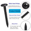 FandWay 100Pcs M4.2 x 25mm Wafer Head Self-Tapping Screws, Modified