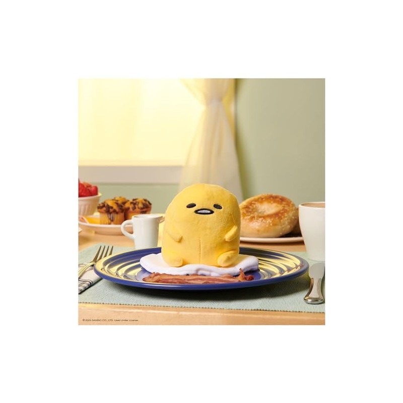 GUND Sanrio Gudetama The Lazy Egg Plush, Gudetama Sitting Pose,