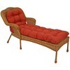 Blazing Needles Indoor/Outdoor Rounded Back Chaise Lounge Cushion, 74" x