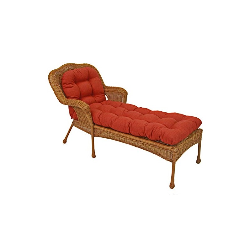 Blazing Needles Indoor/Outdoor Rounded Back Chaise Lounge Cushion, 74" x