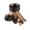 Melnor 9000 541202 2 Way Metal Hose Connector with Built