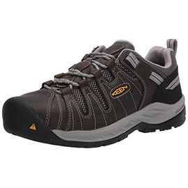 KEEN Utility Men’s Flint 2 Low Height Steel Toe Non Slip Industrial Work Shoes, Gargoyle/Paloma, 10.5 D (Medium) US