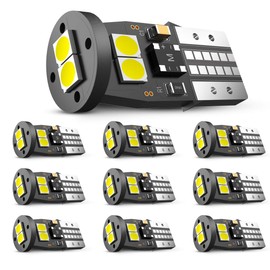 SEALIGHT T10 LED License Plate Light, Position Lamp, Room Lamp, White, High Brightness, 6-Way 2835 LED Chip, Built-In Canceller, 50,000 Hour Lifespan, Non-Polarity, Vehicle Inspection Compatible, 12