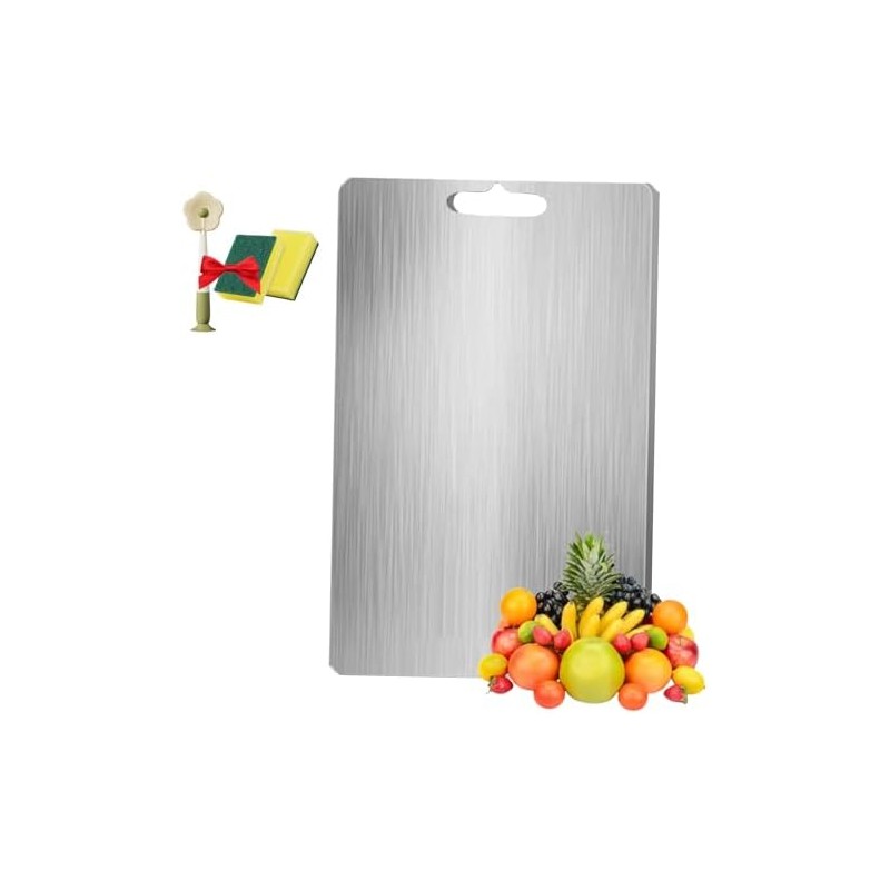 2026 New Stainless Steel Double Sided Chopping Board, Large Double-Sided