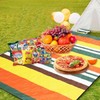 Portable Waterproof Picnic & Camping Mat Car Camping Mat Yellow Check 2ea