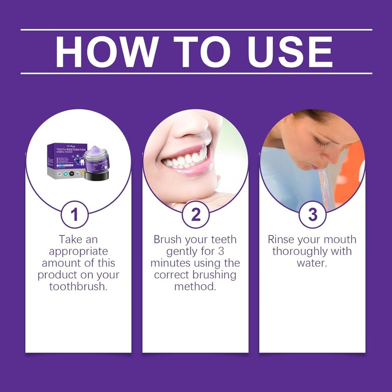 Teeth Restoration Mineral Powder,Effective in Strengthening Teeth and Gums, Freshen