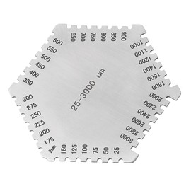 KooingTech Hexagons High Precision Thickness Gauge 25-3000um Wet Film Comb Stainless Steel with Black Protective Housing
