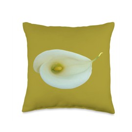 Calla Lily Easter Flower Cut Out Throw Pillow
