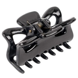 Hero Hair Clip, Hair Claw Jaws, Medium, Set of 4, H40, Black, 1.1 x 1.4 inches (2.7 x 3.5 cm)