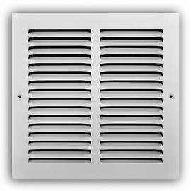 Everbilt 10 in. x 10 in. Steel Return Air Grille in White E17010X10