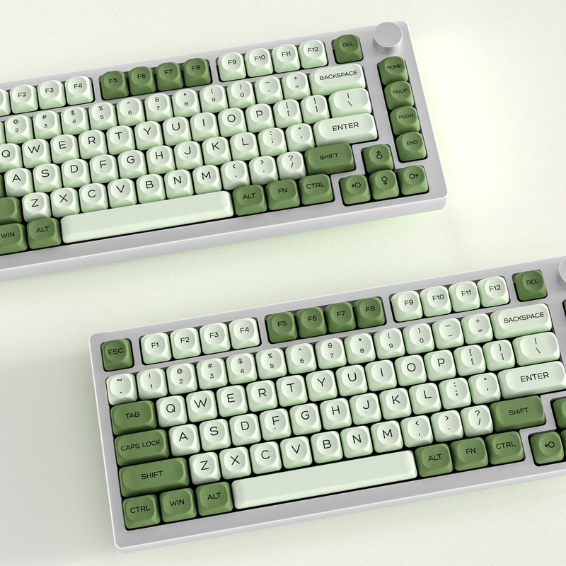 YMKPVR KBDiy Matcha KOA Profile Keycaps 60 75 100 Percent,Dye-Sublimation