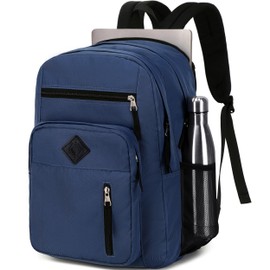 Laptop Backpack 17 inch for Women Men Large College Bookbags Waterpoof Work Business Travel Backpacks Kids School Bag for Girls Boys Students Teens Elementary Schoolbag Casual Daypack Sport -Blue