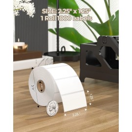 1000/Roll 2.25" X 1.25" Direct Thermal Labels Multi-Purpose for Thermal Printers