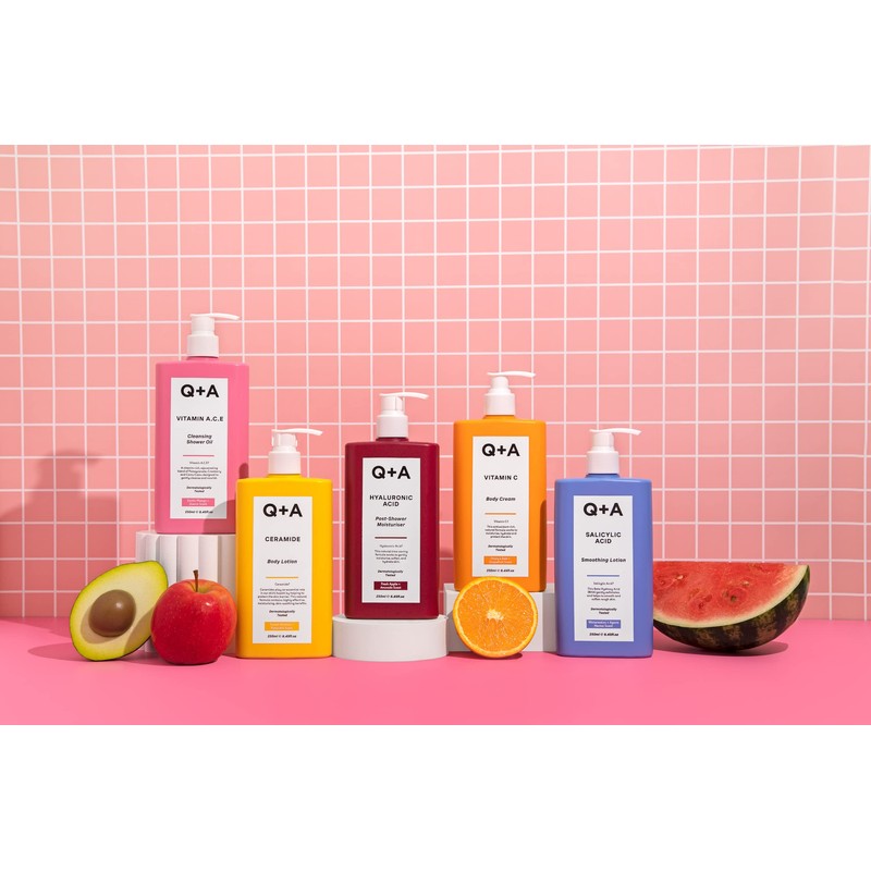 Q+A Hyaluronic acid moisturiser after showering, developed for use on