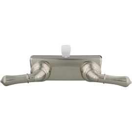 Empire RV Shower Valve Kit - 4 Inch Shower Diverter and Vacuum Breaker Brushed Nickel