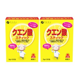 Fine (FINE JAPAN) Citric Acid Sticks, Citric Acid 1,000mg, B-Vitamins, Niacin, Pantothenic Acid, Folic Acid, Made in Japan, 30-Day Supply (1-2 Packets/Day, 30 Packets), Multivitamin, Stick Type
