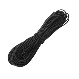 1/8" Bungee Shock Cords,130 Feet Elastic Nylon Cords Kayak Stretch String Rope for Bikes,Tie Downs,Boating,Camping,Cars,Sunshades,Fitness and Outdoor Enthusiasts (1/8 inch x 130 feet, Black)