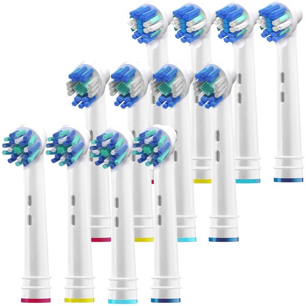 Replacement Brush Heads Compatible With Oral B – Pack Of 12 Assorted Compatible Heads - Try Them All You’ll Find Your Favorite!