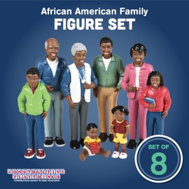 Cre8tive Minds Pretend Play Multicultural Families, Diverse Toy Figures for Kids, Realistic Details, Social/Emotional Learning Toddler Toys, Set of 4-3 Years & Older