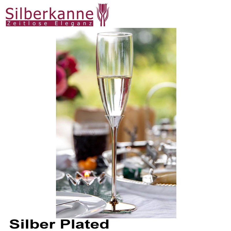 SILBERKANNE Champagne Flutes Set of 2 Hamburg Height 26 cm