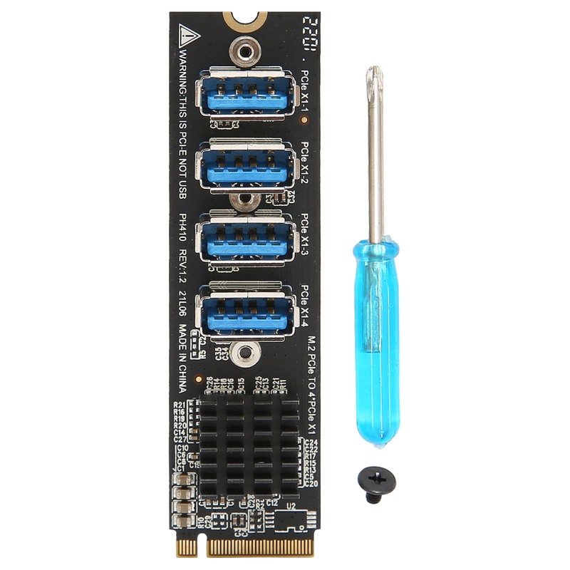 M.2 to PCIe Expansion Card PCIE 4 Ports Strong Anti