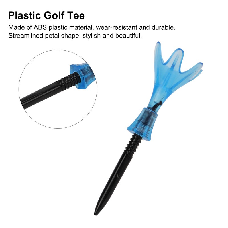 10pcs Plastic Golf Tee Ball Holder Adjustable Height Stable Practice