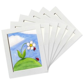 Haojiaho Art Frame, Set of 6, 7.4 x 9.4 inches (18.8 x 23.9 cm), Children's Picture Frame, Wall Hanging, Paper, Painting Classroom, Picture Display, Paper Photo Frame, Ultra Lightweight, Cardboard,