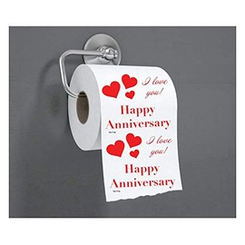 Toilet Paper Rolls-1 ROLL Happy Anniversary-I Love You-Funny Joke Gag Gift