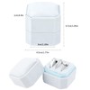 DesignSter Ring Box for Wedding Ceremony Square 3 Slots Velvet