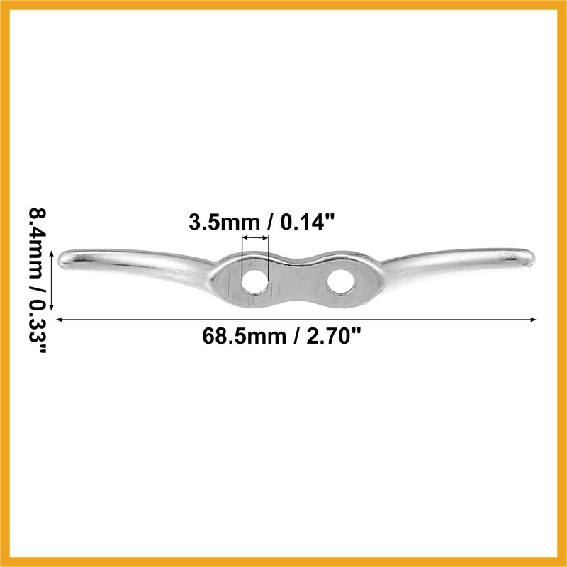 Partuto 10Pcs 2-1/2 Inch Stainless Steel Flagpole Cleat Hook Universal