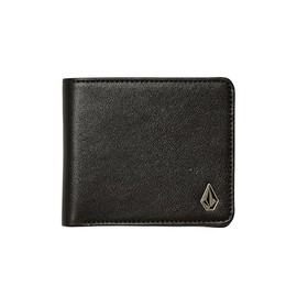 Volcom Men's Slim Stone Pu Wallet Small, Black, One size