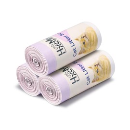 HxCMnia 60 Count Self-Cleaning Cat Litter Box Liners, Compatible with Litter Box Robot 4 and 3, Thick Self-cleaning, Heavy Duty Drawstring Waste Bags, 20 Pounds Capacity (26" x 15")