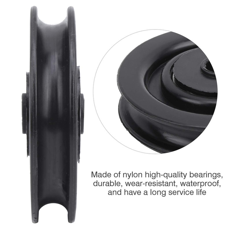 Bearing Pulley Wheel, 10 Pcs 75mm/90mm Universal Nylon Bearing Pulley