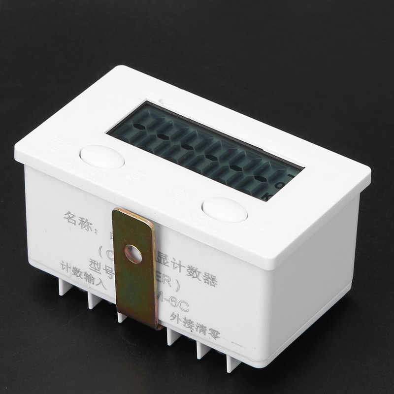 BERM Magnetic Induction Plastic Counter 6 Digits Digital Display 0-999999