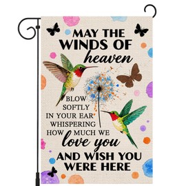 Memorial Garden Flag Remembrance Sympathy Decorations Flags for Outdoor Grave Cemetery Farmhouse Lawn Yard Sign Decor 12 x 18 Inch Double Sided