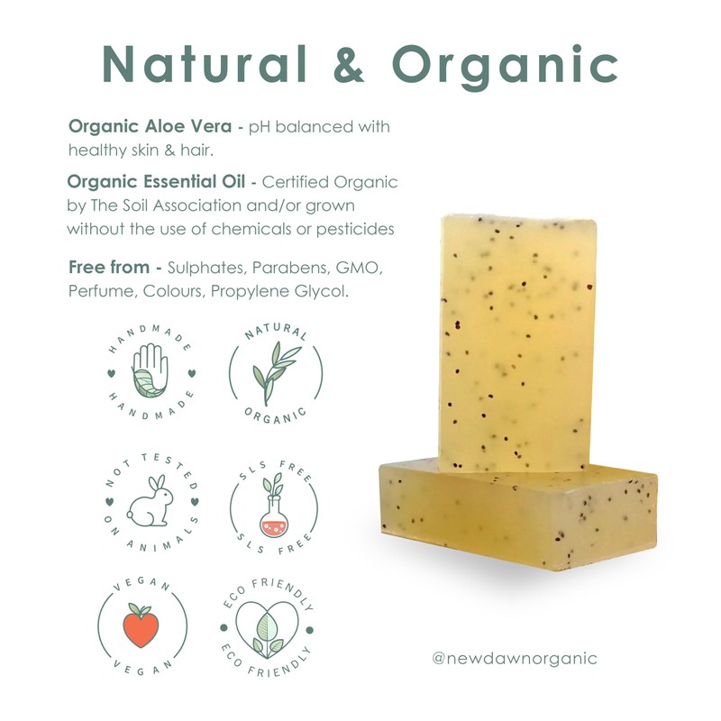 Handmade Natural Tea Tree Soap Loaf - Range No.5 -