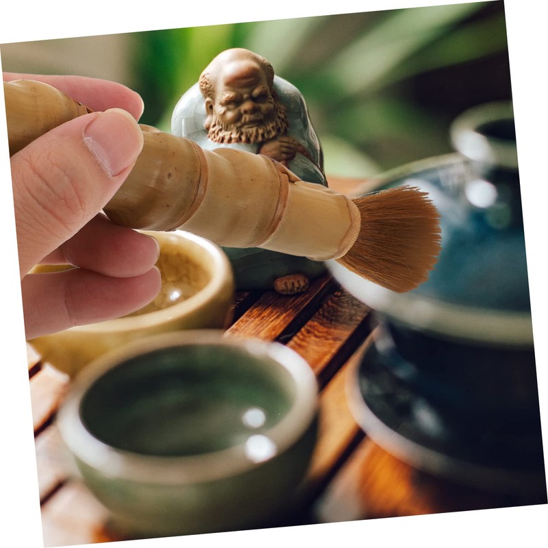 Healeved 1pc Bamboo Teapot Cleaning Brush Ergonomic Tea Cleaning Gadget