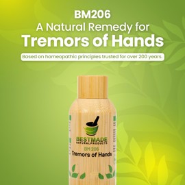 Bestmade Tremors of Hands Natural Support BM206 - Use for Tremor Support, Hand Tremors from Aging, Tiredness, Stress, Muscle Rigidity & Slowed Movement, Easy to Use, Drink with Water, 30mL Drops