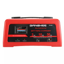 Banshee 12 Volt Lead Acid Car Battery Charger - Fast & Trickle Charging