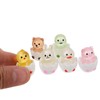 VICASKY 18 Pcs Baby Glow-in-the-Dark Animals Small Easter Chicken Rabbit