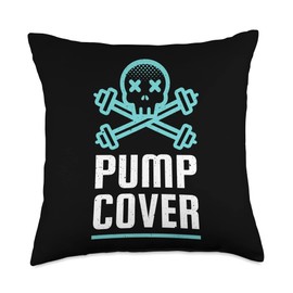Bodybuilding Pump Workout Muscle Cover Gym Fitness Throw Pillow
