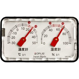GRUS GRS104 Precision Temperature and Hygrometer for Tabletop General Use, Made in Japan