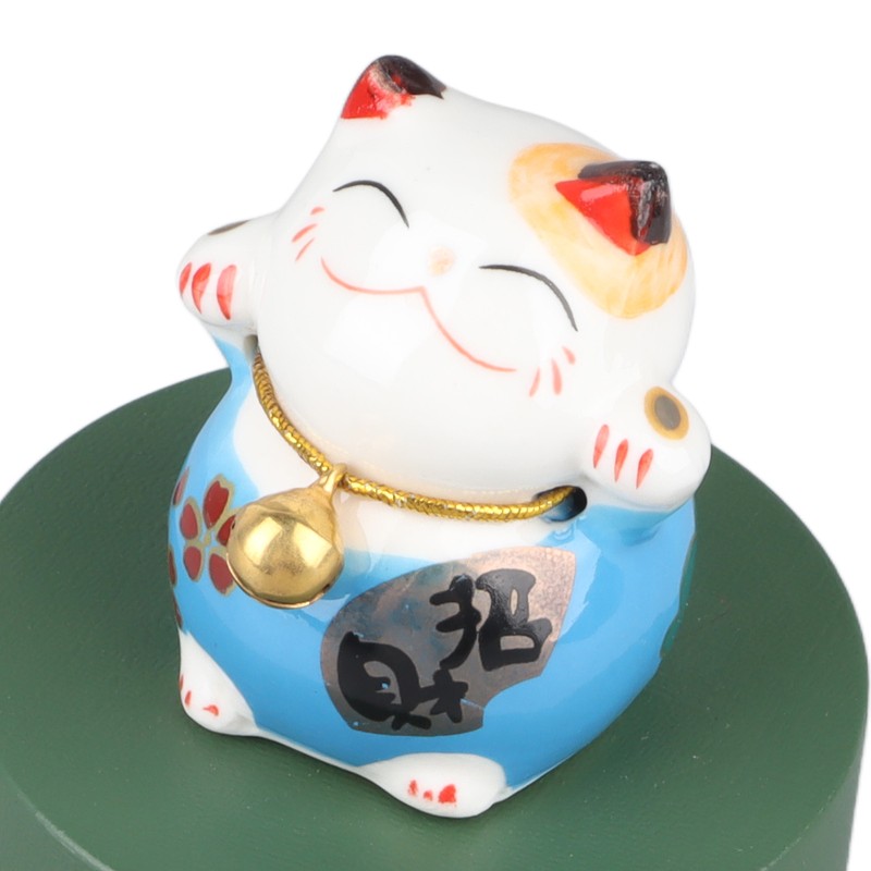 Music Box Round Shape Fortune Cat Style Pleasing Melody Exquisite
