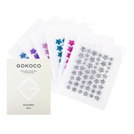 GOKOCO Parches para Acné 306 Pack, Estrella Brillante de 6 Colores | Acabado con Purpurina, Colores Surtidos, Estrella Decorativa, Rostro y Mentón, Empaque Individual, Look Divertido