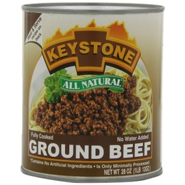 Keystone Meats All Natural Ground Beef, 28 Ounce - Pack of 5