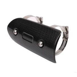 AnXin Exhaust Pipe Heat Shield Carbon Fiber Motorcycle Muffler Cover Guard Protector For Street Bike(Size:146x63MM)