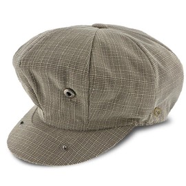 Walrus Hats Textbook Sage/Grey 8 Panel Newsboy Cap – Classic Polyester Ivy Hat with Cross-Stitched Pattern, Double Snap Brim & Removable Side Pin